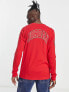 Jordan long sleeve t-shirt with back print logo in fire red