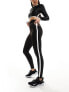 Фото #1 товара Stradivarius sport sclupt legging with contrast piping in black