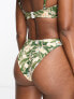Фото #3 товара ASOS DESIGN mix and match high leg hipster bikini bottom in animal daisy print