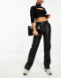 Фото #2 товара ASOS DESIGN premium faux leather straight leg trouser in black