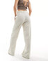 Фото #4 товара Pull&Bear wide leg pleat tailored trouser with belt in sand