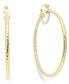 ფოტო #1 პროდუქტის Twisted Large Hoop Earrings in 14k Gold Over Sterling Silver