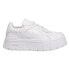 Фото #1 товара Puma Mayze Platfrom Stack Edgy Lace Up Womens White Sneakers Casual Shoes 38844