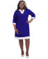 ფოტო #7 პროდუქტის Women's Jude Contrast-Trim Sheath Dress