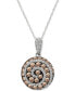 Фото #1 товара Le Vian chocolatier® Diamond Spiral 18" Pendant Necklace (1-1/4 ct. t.w.) in 14k White Gold