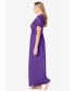 ფოტო #3 პროდუქტის Plus Size Long Lace Top Stretch Knit Gown