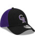 Фото #3 товара Men's Black Colorado Rockies Team Neo 39THIRTY Flex Hat