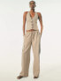 Фото #1 товара Mid Rise Linen-Cotton Pull-On Cargo Pants