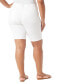 Фото #2 товара Plus Size Shape Effect Pull-On Denim Bermuda Shorts