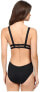Фото #2 товара Vitamin A Women's 174553 Paradise Plunge Tunic One Piece BLACK Swimsuit Size XS