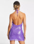 4th & Reckless sequin mini dress in purple