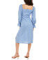 Beulah Square Neck Midi Dress Women's Blue M