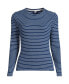 Plus Size Lightweight Waffle Skimming Long Sleeve Crew Neck T-Shirt