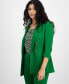 Women's Faux Double-Breasted Ruched-Sleeve Blazer, Created for Macy's