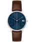 Фото #1 товара Наручные часы Hugo Boss Principle Quartz Basic Calendar Silver-Tone Stainless Steel Watch 41mm