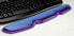 Фото #2 товара ROLINE Silicon Wrist Pad for Keyboard - transparent blue - Blue - 455 x 80 x 22 mm