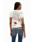 ფოტო #3 პროდუქტის Women's Floral newspaper T-shirt