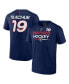 Фото #1 товара Men's Matthew Tkachuk Navy Florida Panthers Authentic Pro Prime Name and Number T-shirt