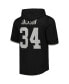 Фото #2 товара Men's Bo Jackson Black Los Angeles Raiders Gridiron Classics Retired Player Name and Number Mesh Hoodie T-shirt