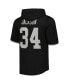 Men's Bo Jackson Black Los Angeles Raiders Gridiron Classics Retired Player Name and Number Mesh Hoodie T-shirt