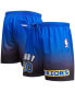 Фото #2 товара Men's Stephen Curry Royal, Black Golden State Warriors Ombre Name and Number Shorts