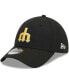 Men's Black Seattle Mariners Logo 39THIRTY Flex Hat