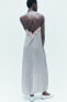 Фото #8 товара Платье в бельевом стиле с кружевной отделкой ZARA