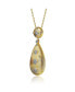 Фото #2 товара 14K Gold Plated Cubic Zirconia Pendant Necklace