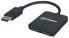 Manhattan DisplayPort 1.2 to 2-Port HDMI Splitter Hub with MST - 4K@30Hz - USB-A Powered - Video Wall Function - HDCP 2.2 - Black - Three Year Warranty - Blister - DisplayPort - 2x HDMI - 3840 x 2160 pixels - Black - Plastic - 1 m