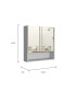 Jaspe Mirror Cabinet, Three Internal Shelves, One Open Shelf, Double Door Cabinet