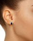 ფოტო #4 პროდუქტის Sapphire (1-1/5 ct. t.w.) & Diamond (1/8 ct. t.w.) Crown Stud Earrings in 14k White Gold (Also in Emerald & Ruby)
