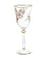 Floral Design Wine Glasses 6.25 oz, Set of 4