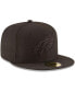 ფოტო #4 პროდუქტის Men's Philadelphia Eagles Black On Black 59FIFTY Fitted Hat