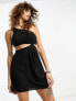 Фото #1 товара Платье ASOS Мини черное с вырезом и деталями-завязками