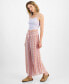 ფოტო #4 პროდუქტის Juniors' Printed Drawstring Gaucho Pants