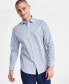 Фото #1 товара Men's Regular-Fit Stretch Chevron Geo-Print Button-Down Shirt, Created for Macy's