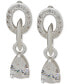 ფოტო #1 პროდუქტის Silver-Tone Pear-Shape Crystal Drop Earrings