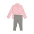 Фото #2 товара Puma TwoPiece Full Zip Track Jacket & Leggings Set Toddler Girls Grey, Pink Casu