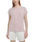 ფოტო #1 პროდუქტის Women's Ribbed Pinstriped T-Shirt