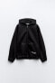 Scuba-effect bomber hoodie