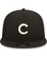 Men's Black Chicago Cubs Team 9FIFTY Snapback Hat