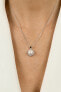 Фото #2 товара Elegant pearl pendant with clear zircons PT108W