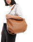 Фото #2 товара Accessorize slouchy oversized shoulder bag in tan