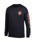 Фото #3 товара Men's Black Oklahoma State Cowboys Team Stack Long Sleeve T-shirt