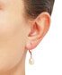ფოტო #2 პროდუქტის Cultured Freshwater Pearl Earrings (8mm) in 10k Gold & White Gold
