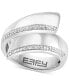 ფოტო #1 პროდუქტის EFFY® Diamond Wide Bypass Ring (1/8 ct. t.w.) in Sterling Silver