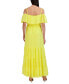 ფოტო #2 პროდუქტის Women's Off-The-Shoulder Tiered Chiffon Maxi Dress