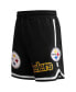ფოტო #3 პროდუქტის Men's Black Pittsburgh Steelers Classic Chenille Shorts