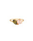 ფოტო #1 პროდუქტის 18K Gold Plated Brass Cubic Zirconia Ring