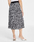 Фото #2 товара Women's Printed Pleated Midi Skirt, Created for Macy's